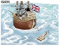 Sack cartoon: Britain, adrift
