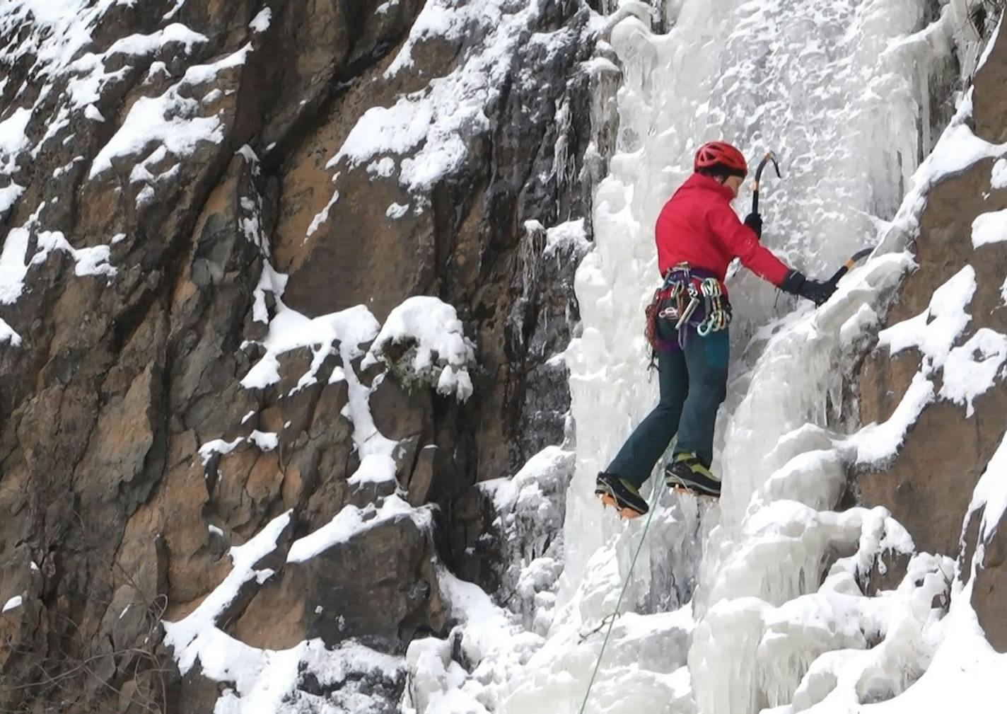 Kendra Stritch on Cascade Falls.