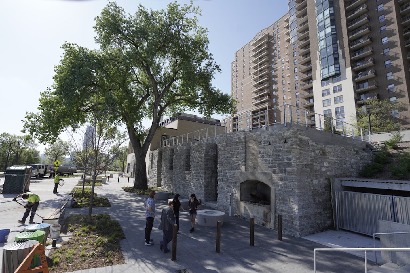 Grand opening of Water Works park redevelopment of Mill Ruins Park downtown. The new indoor riverfront pavilion (Not opening yet.) featuring a restaurant and food service venue run by The Sioux Chef is on the former site of Fuji-Ya restaurant.