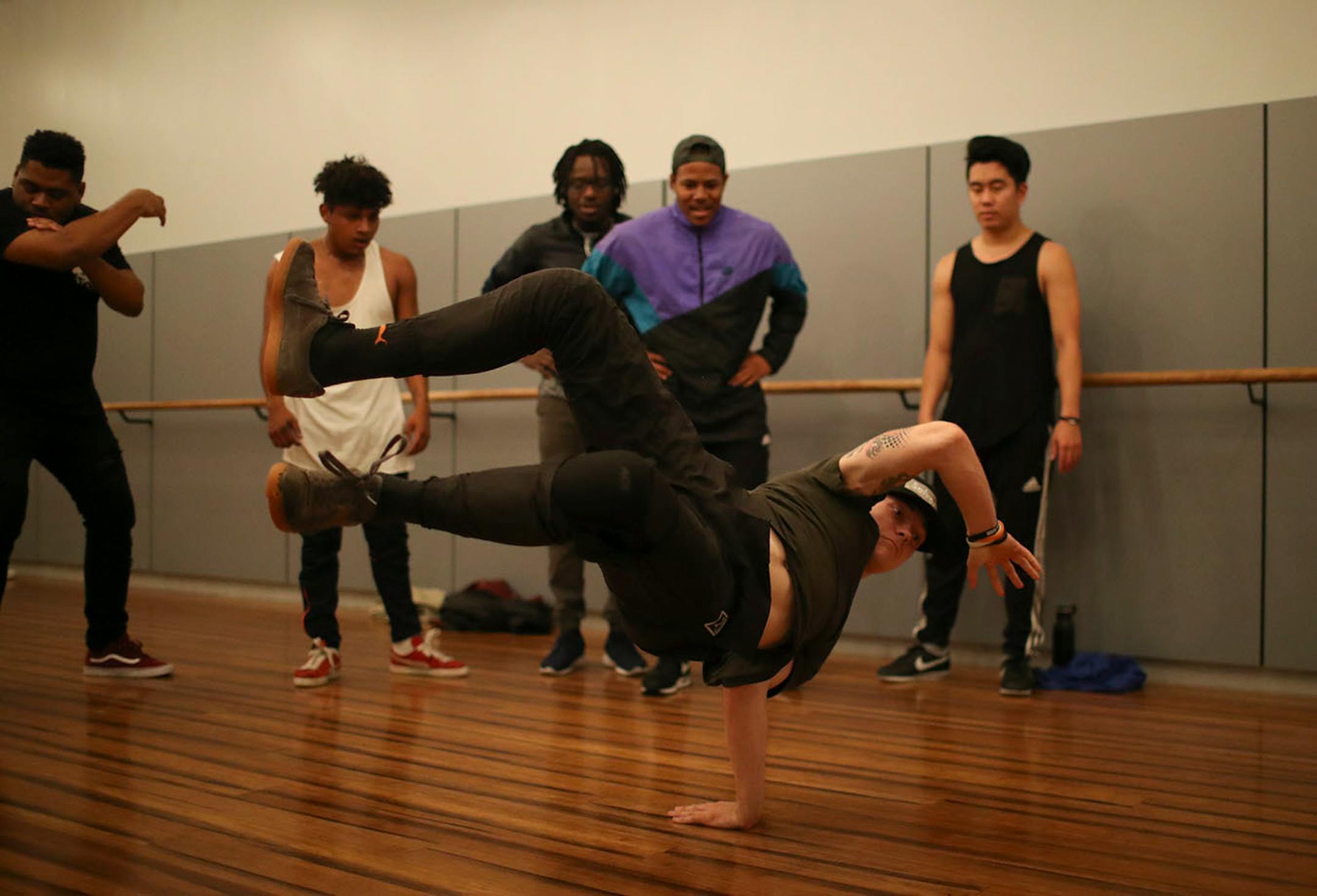 Nathan "Nate Crash" Maliscke took a turn showing off moves during the jam session.