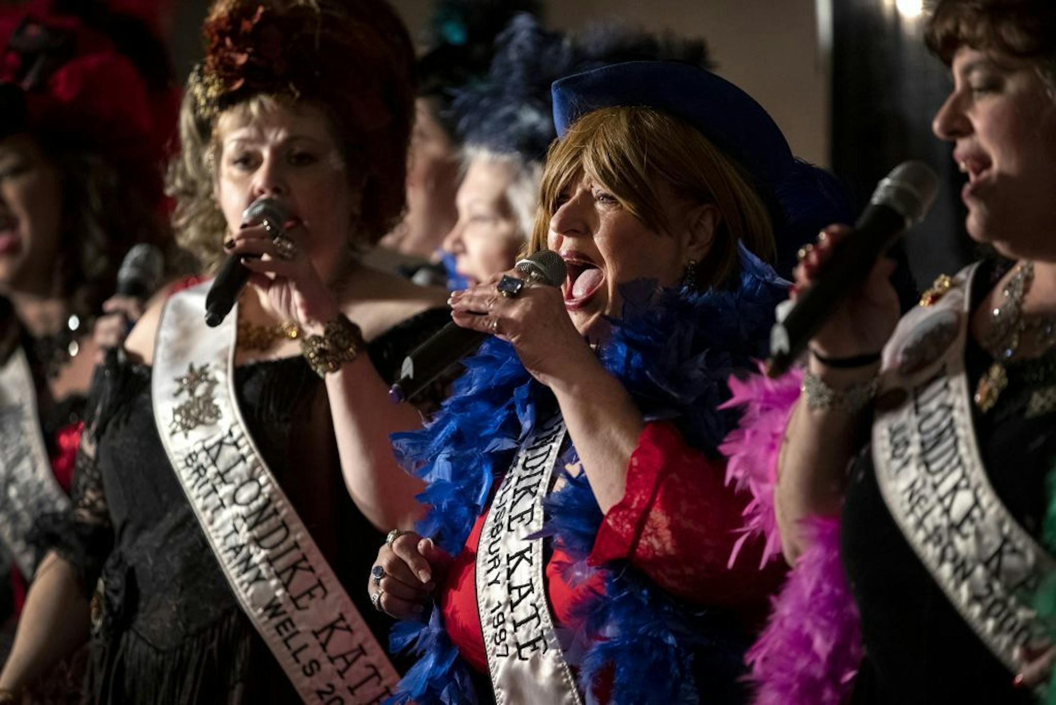 Active Klondike Kates sang a song at the Klondike Kate 2020 Contest at the enVision Hotel, South St. Paul.