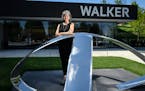 Walker Art Center director Olga Viso was photographed next to Liz Larner's "X" sculpture.
