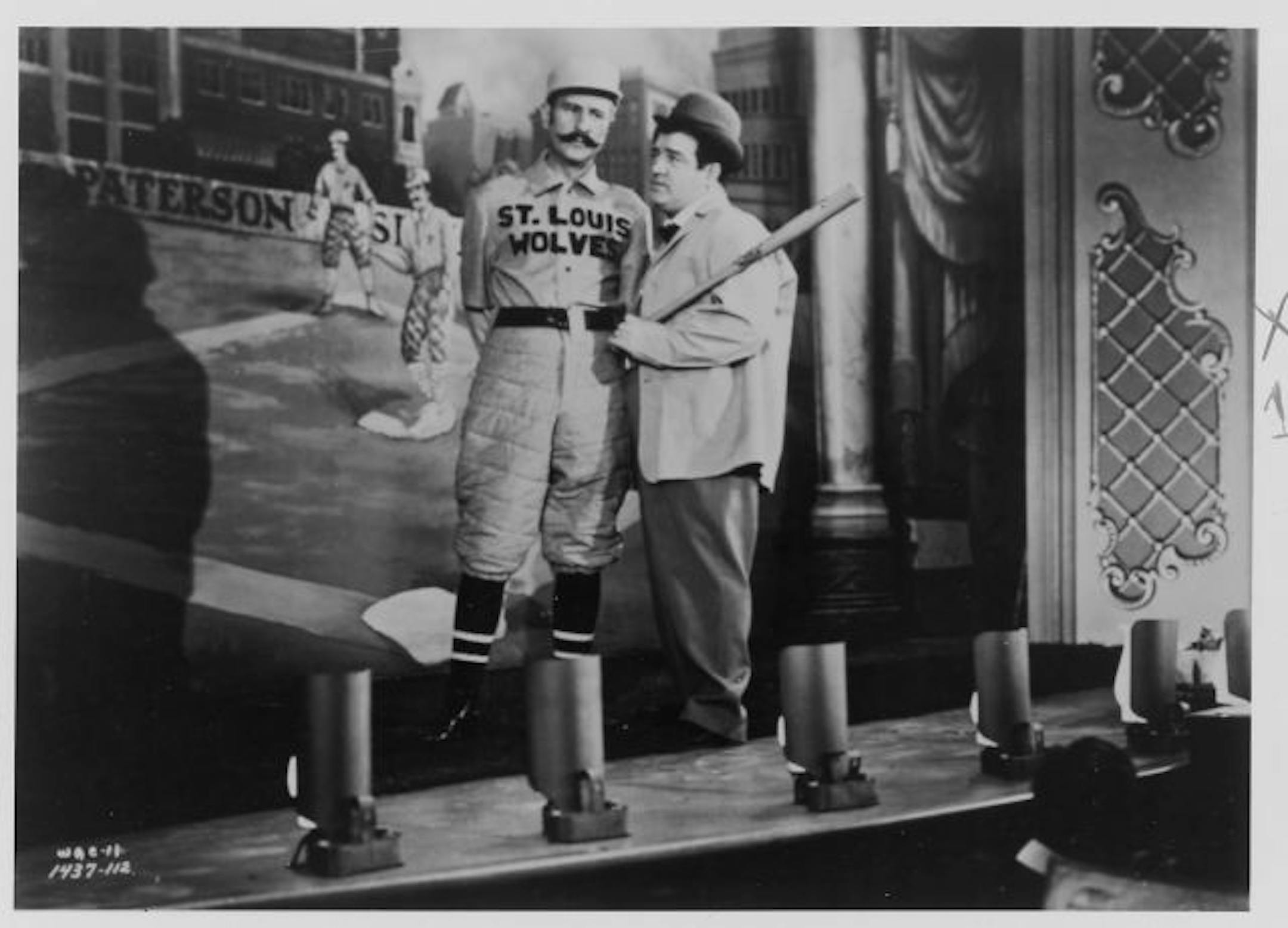 Abbott and Costello perform their "Who's on First" routine in "The Naughty Nineties" from Universal Studios Home Video.