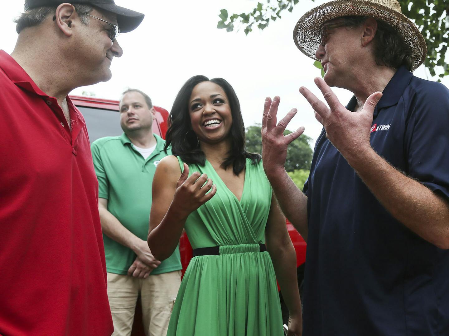 Faith Jenkins is a former Miss Louisiana and legal analyst for MSNBC and is now launching her own show, "Judge Faith." She visited 96.3 K-TWIN booth along with on-air personality Brian "BT" Turner, right, at the Minnesota State Fair Thursday, Aug. 21, 2014 in Falcon Heights, MN.] (DAVID JOLES/STARTRIBUNE) djoles@startribune First day of the Minnesota State Fair Thursday, Aug. 21, 2014 in Falcon Heights, MN.