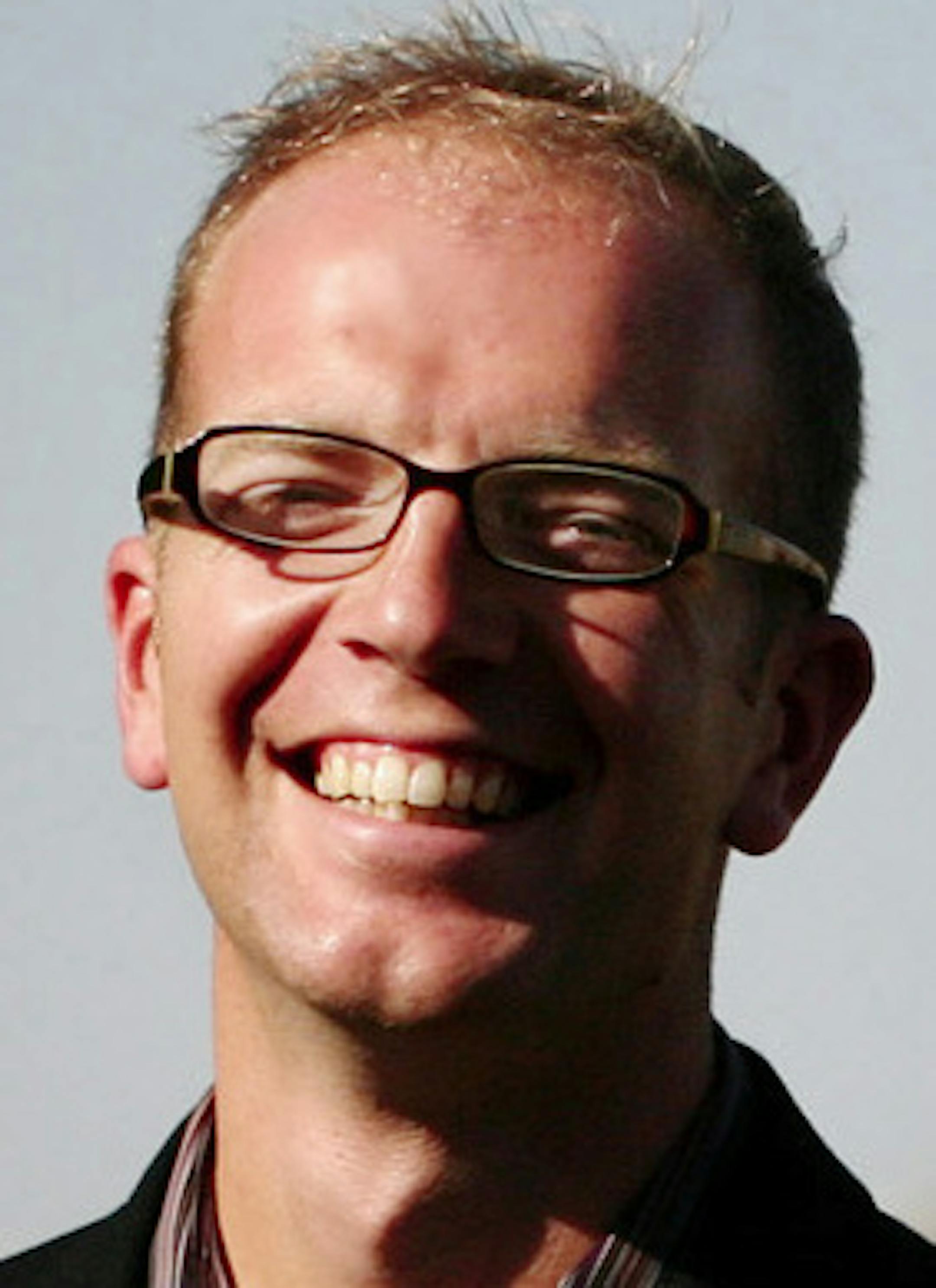 City of Shakopee mayoral candidate Brad Tabke photographed on Lewis Street in downtown Shakopee October 5, 2011. (Courtney Perry/Special to the Star Tribune) ORG XMIT: MIN2012122715294132