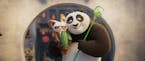 Shifu (voiced by Dustin Hoffman), left, and Po (voiced by Jack Black) in "Kung Fu Panda 4."
