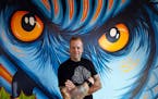 The everywhere artist, Adam Turman, His clean, dynamic murals crawl up the sides of breweries, in elementary schools, the lobby of downtown Minneapoli