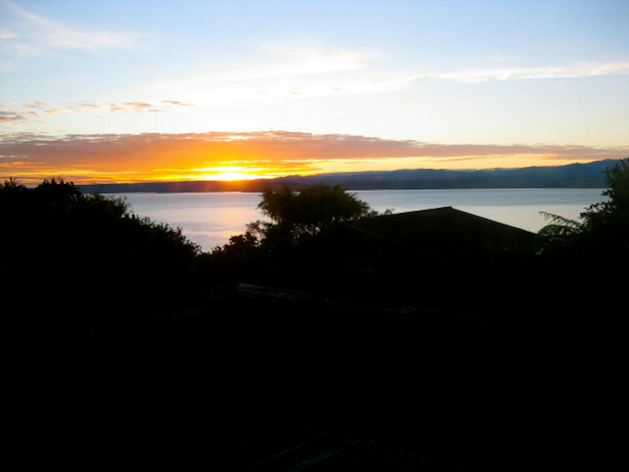 Sunrise over Lake Taupo as seen from Omori.