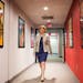 Diana Pierce walks down the hallway towards the KARE 11 studios. ] (Leila Navidi/Star Tribune) leila.navidi@startribune.com BACKGROUND INFORMATION: Mo