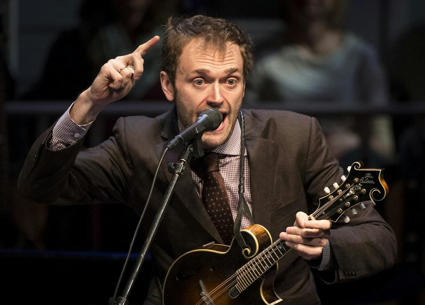 "A Prairie Home Companion" host Chris Thile performed a during Saturday night's show at the Fitzgerald Theater.