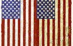 "Flags 1" (1973) by Jasper Johns.
