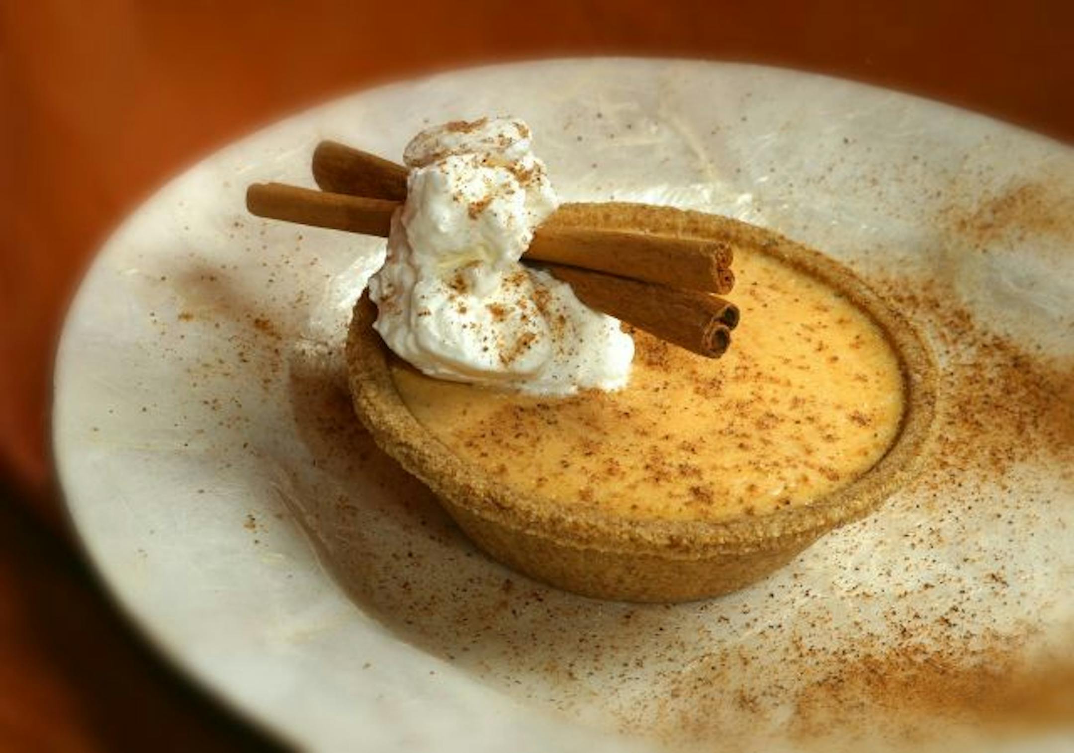 Pumpkin ice cream pie is a light dessert alternative for Thanksgiving.