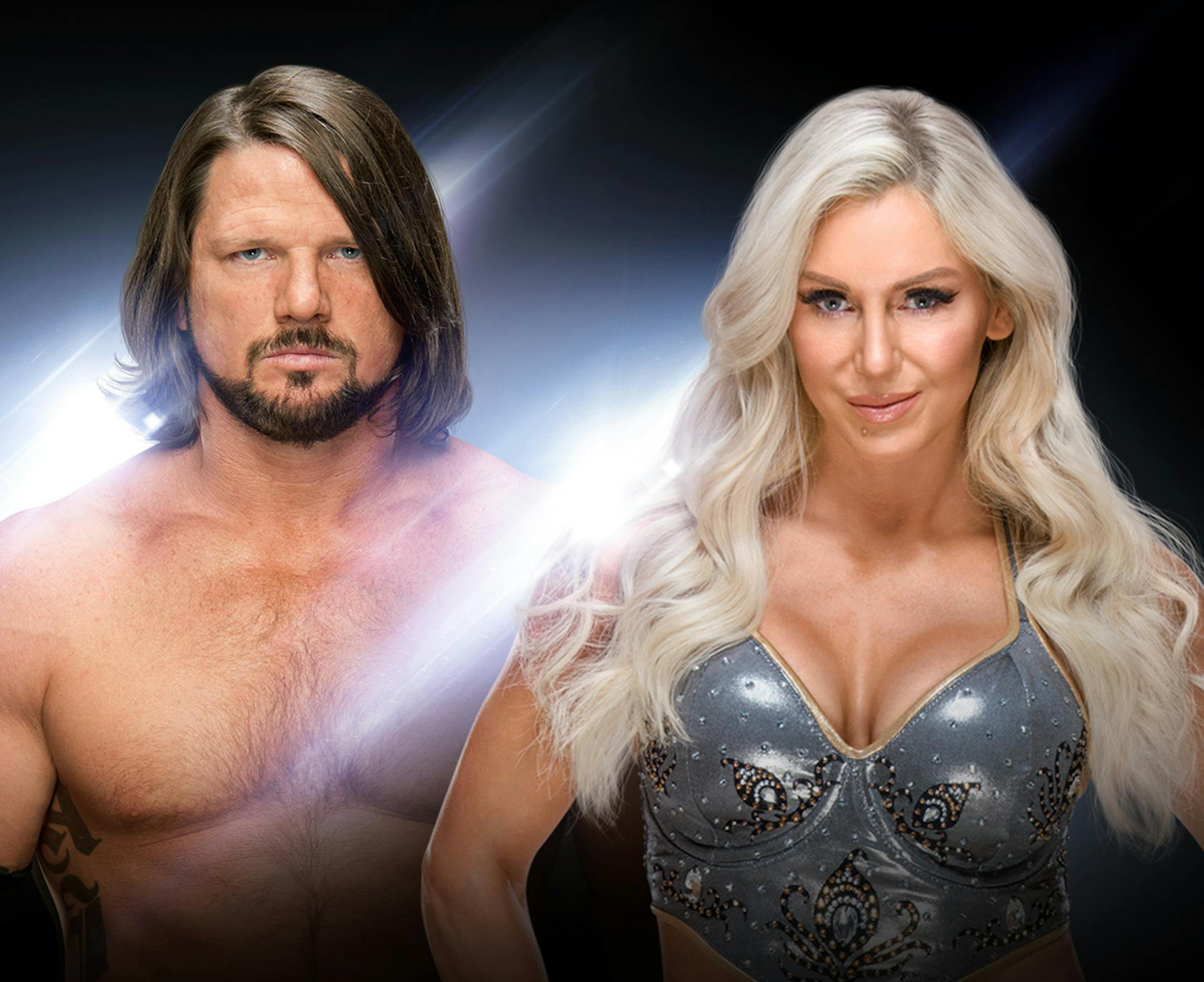 Randy Orton, AJ Styles and Charlotte, WWE wrestlers. Provided
