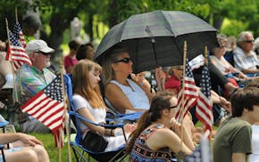 A Memorial Day service was held in Minneapolis at Lakewood Cemetery near the Soldiers Memorial monument on Monday morning May 28,2012. Melanie Hall of