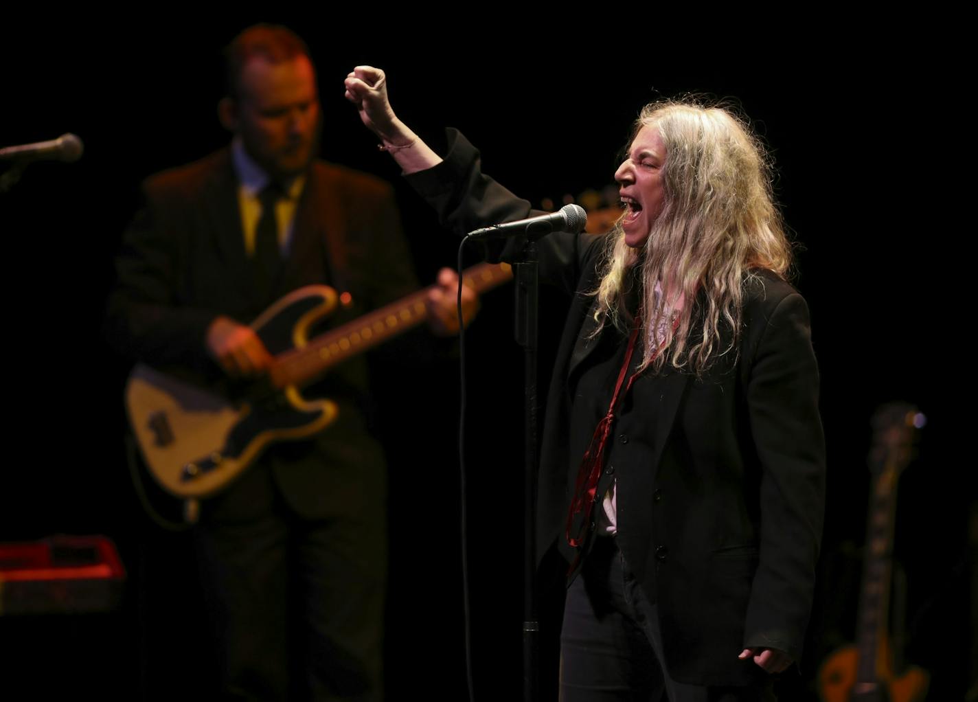 Patti Smith performing Gloria: In Excelsis Deo, the first song of her show at Northrop Auditorium Wednesday night.