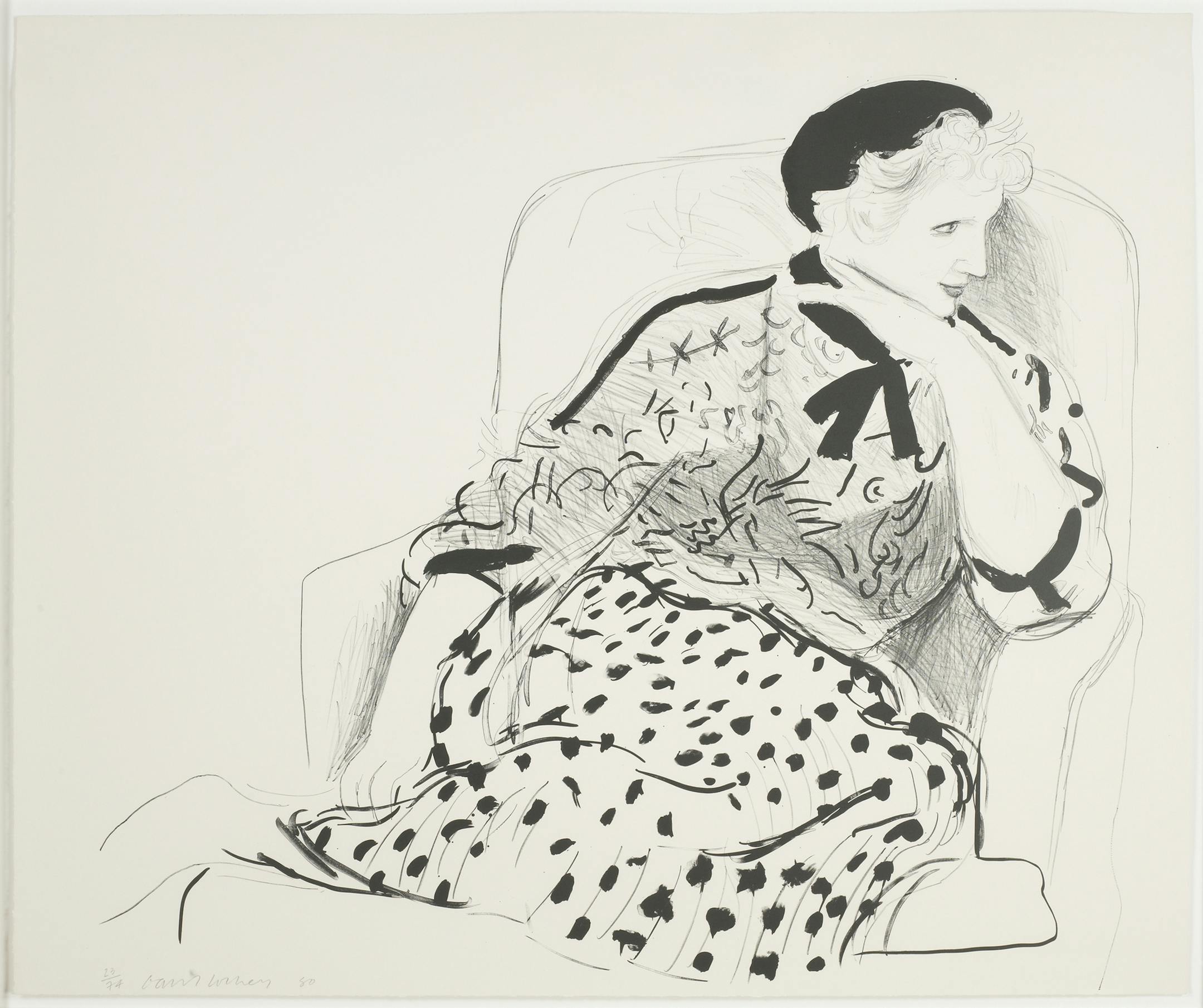 David Hockney's "Celia in an Armchair" 1980 ORG XMIT: 111112