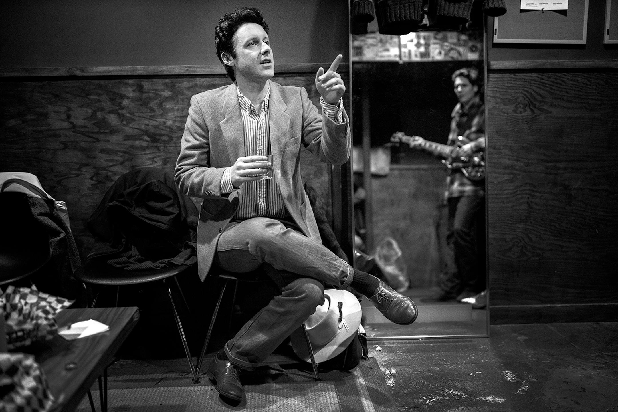 Page Burkum and Jack Torrey of the Cactus Blossoms warmed up in the green room in the basement of the Turf Club.