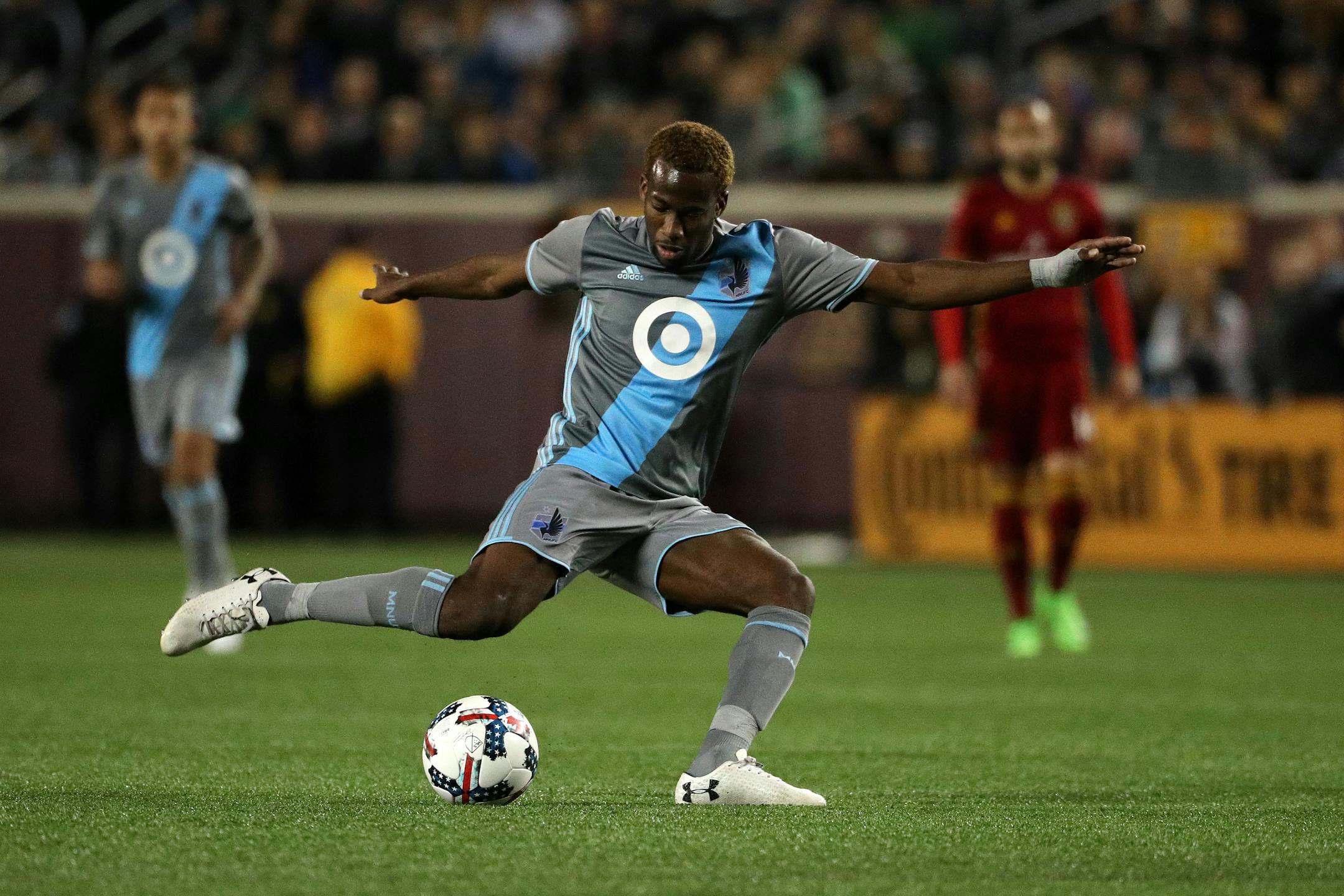 Minnesota United midfielder Kevin Molino, during a game last season.