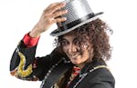 Rose Dunn-Wright plays the ringmaster in “Confetti.”