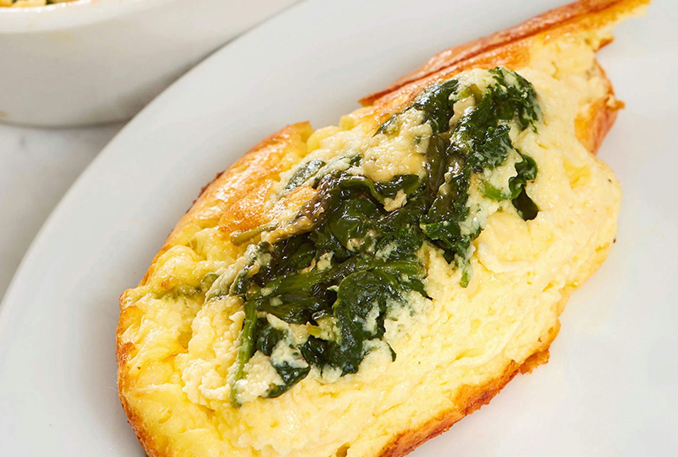 Tom Hopkins Mom's Cheese and Spinach Souffle, from "Jacques Pepin Quick and Simple" (2020, Houghton Mifflin Harcourt)