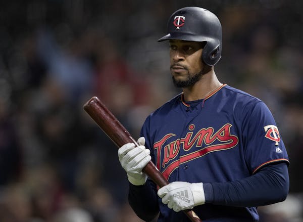 Minnesota Twins Byron Buxton walked up to the plate in the eighth inning.