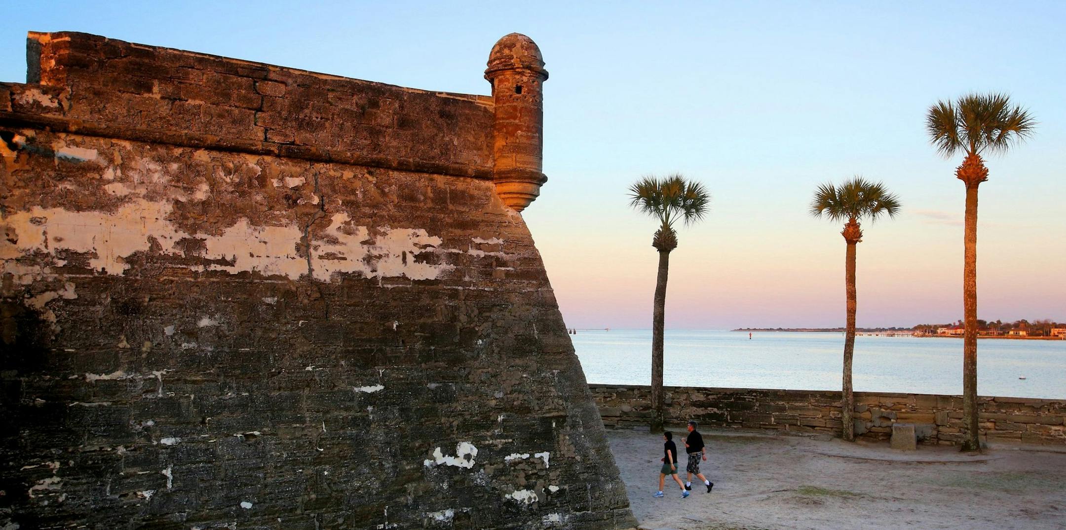 "C" is for the Castillo, the old fort, shown at sunset, as seen, Feb. 25, 2014. (Joe Burbank/Orlando Sentinel/MCT) ORG XMIT: 1152675