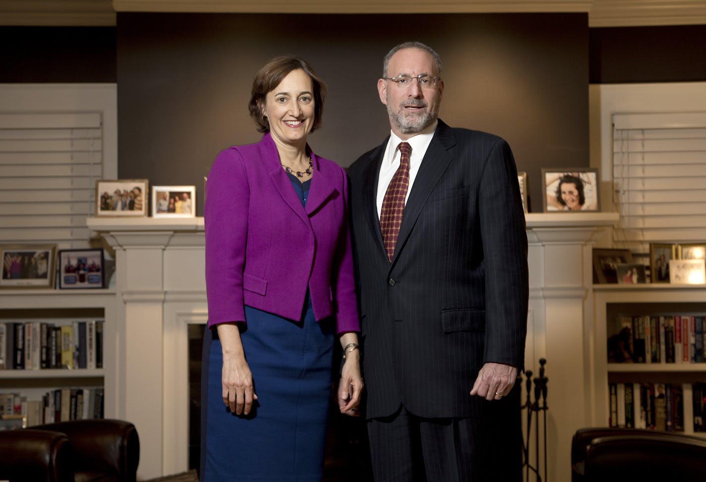 Ellen Goldberg Luger and Andy Luger photographed at their home in Minneapolis.