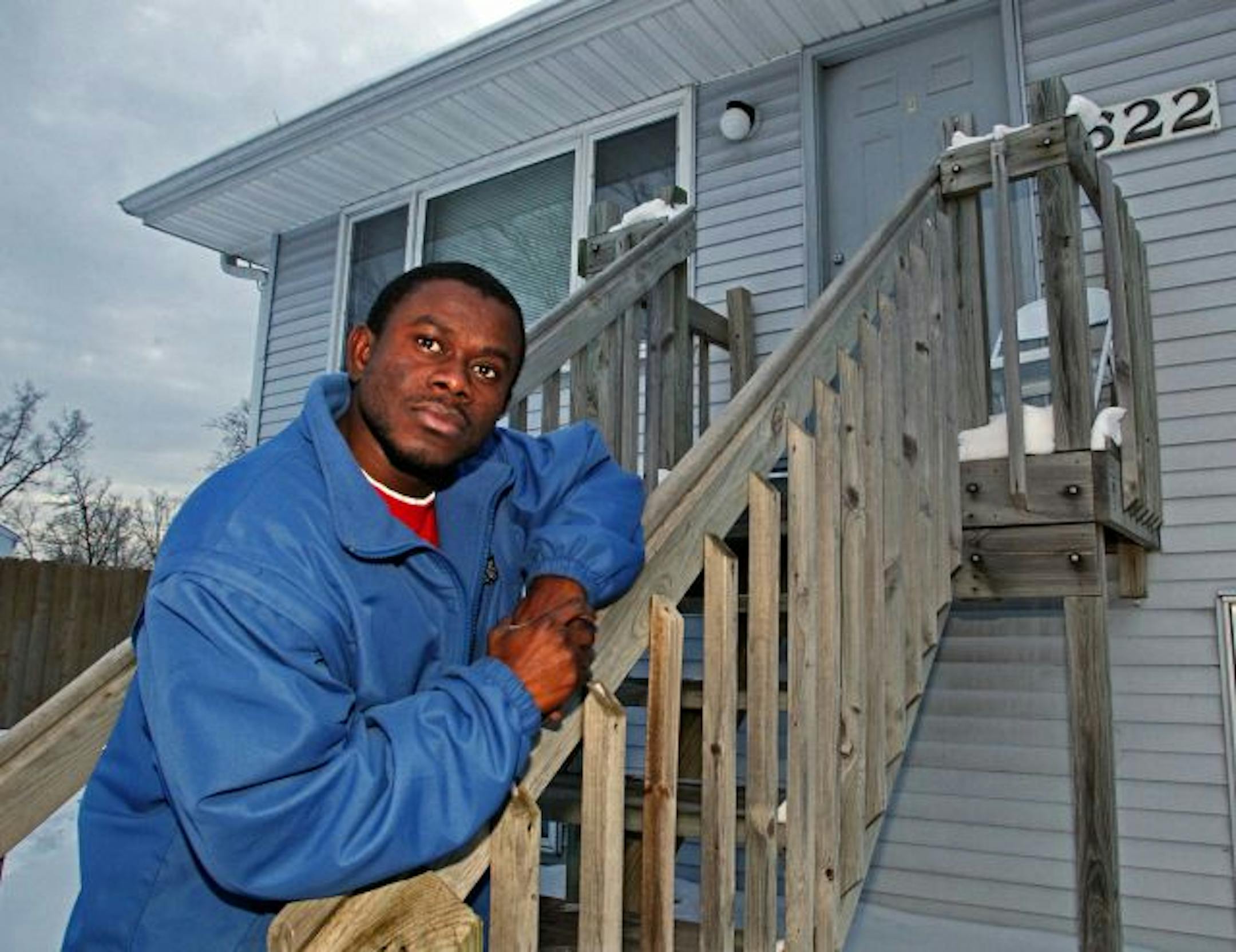 Oxford Dixon outside his Fridley home.