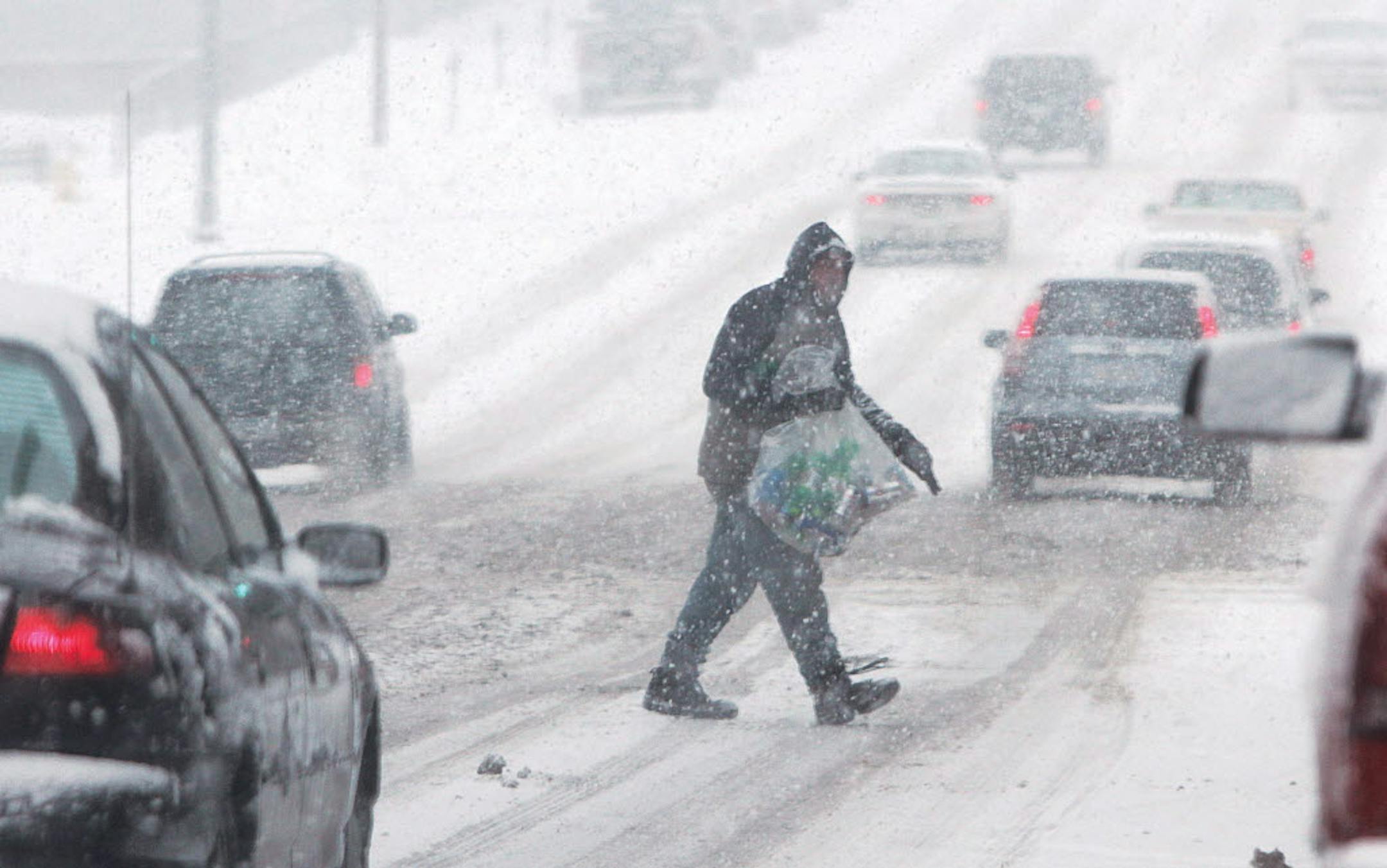 It's snowing in Sioux City.