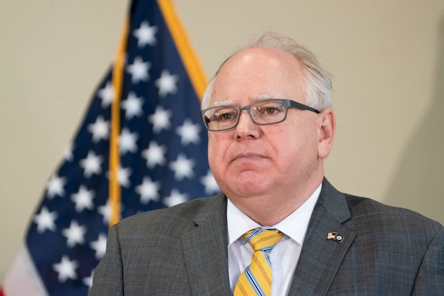 Governor Tim Walz alternated between anger and sadness as he talked about the unrest in the wake of the death of George Floyd while he was in custody of Minneapolis police.