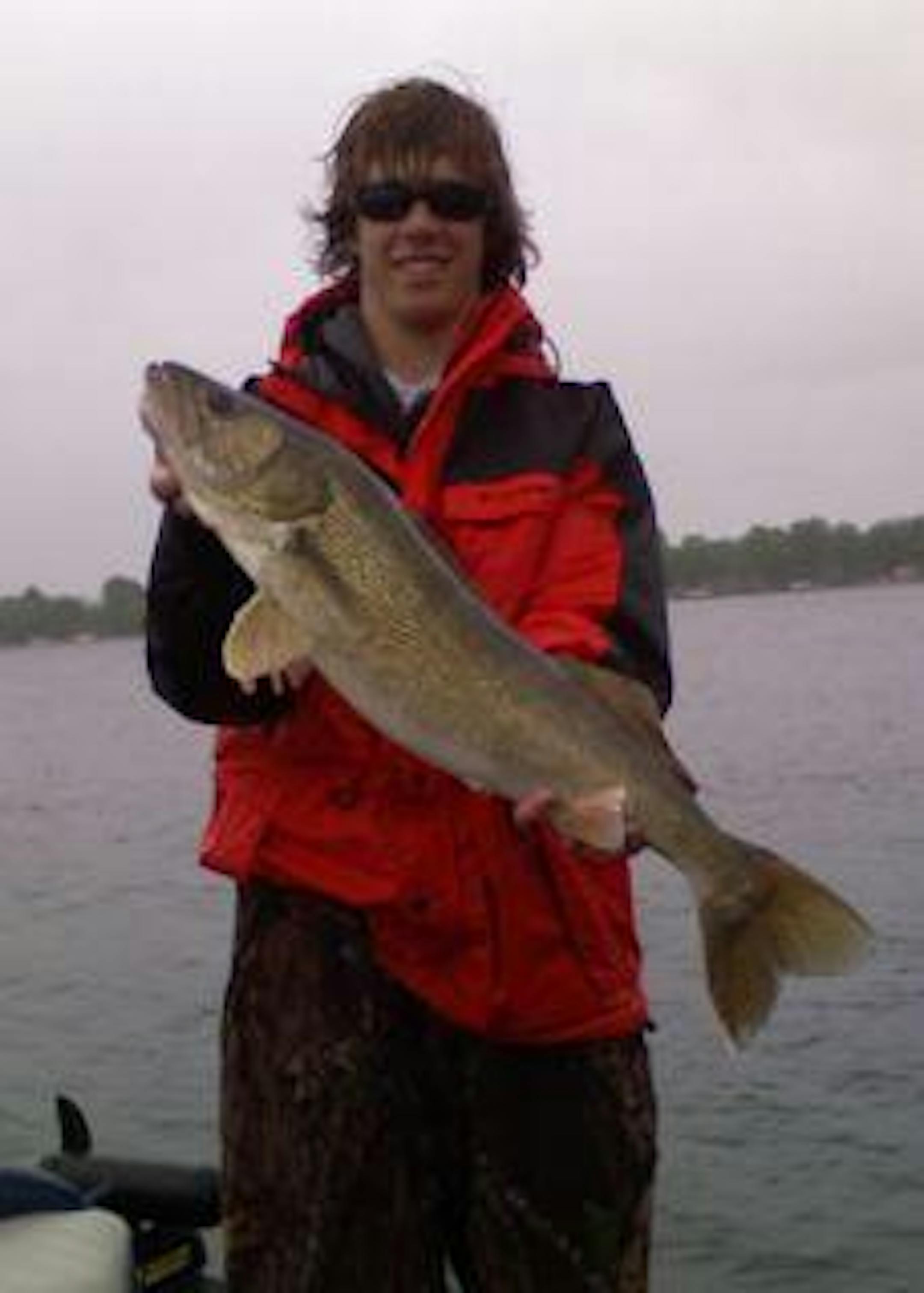Reid Herd With a 28 1/2 inch walleye on the walleye opener last year.