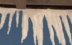 -- snow.5667- detail iceles hanging off the south facing roof edge- illo for ice-dam story?