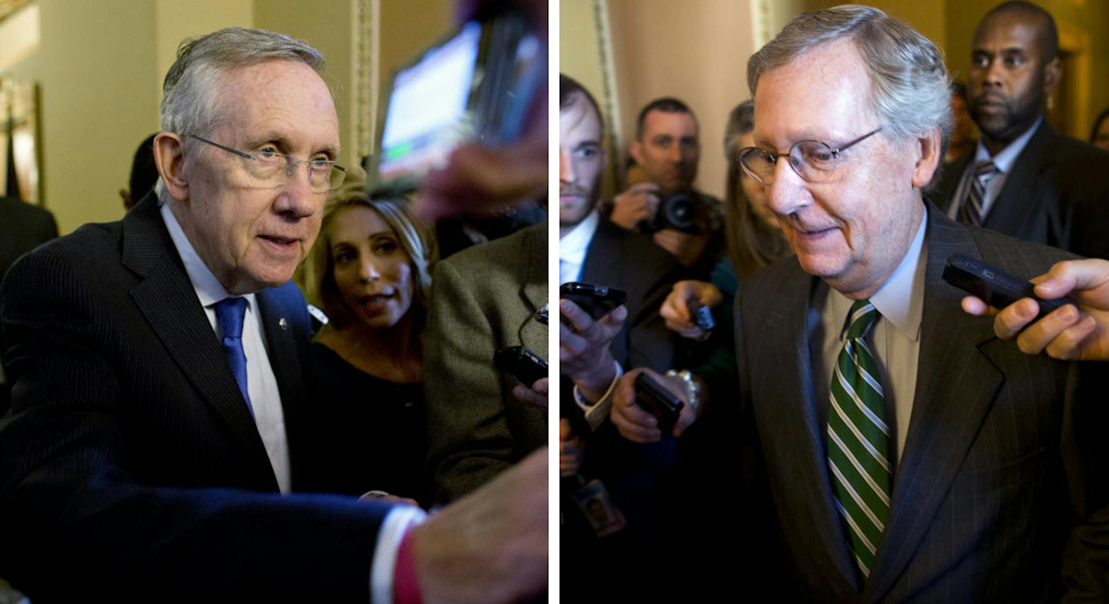 Sen. Harry Reid, D-Nev., left, and Sen. Mitch McConnell, R-Ken.