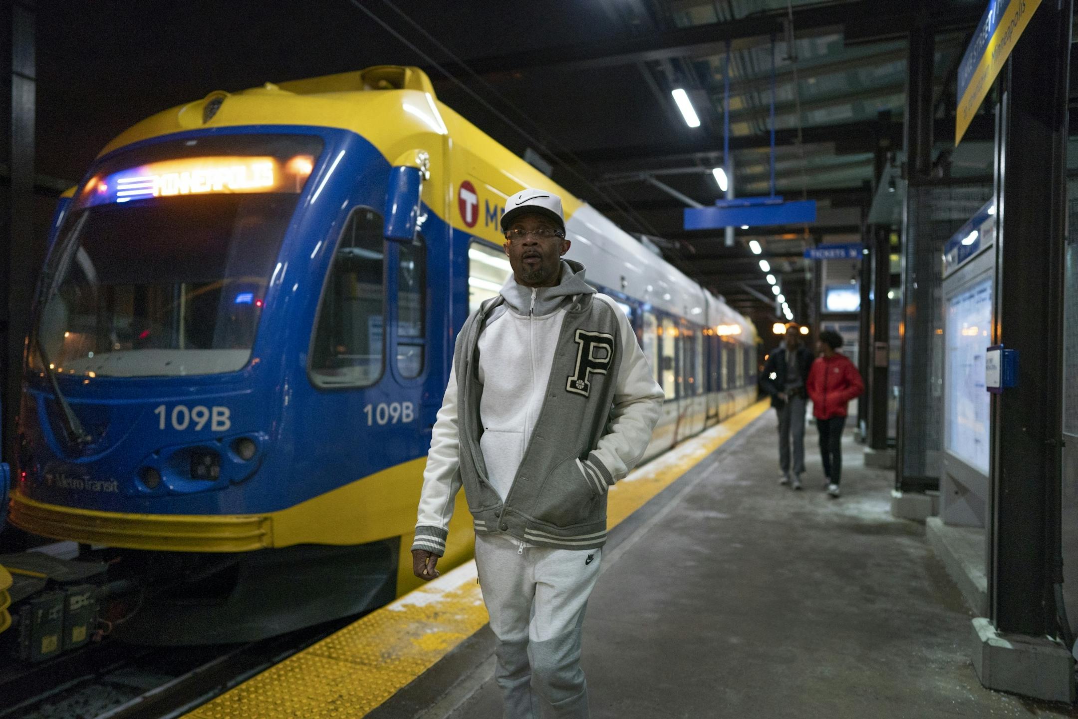 Donald Belle took a light-rail train to his Narcotics Anonymous meeting in Minneapolis in January.