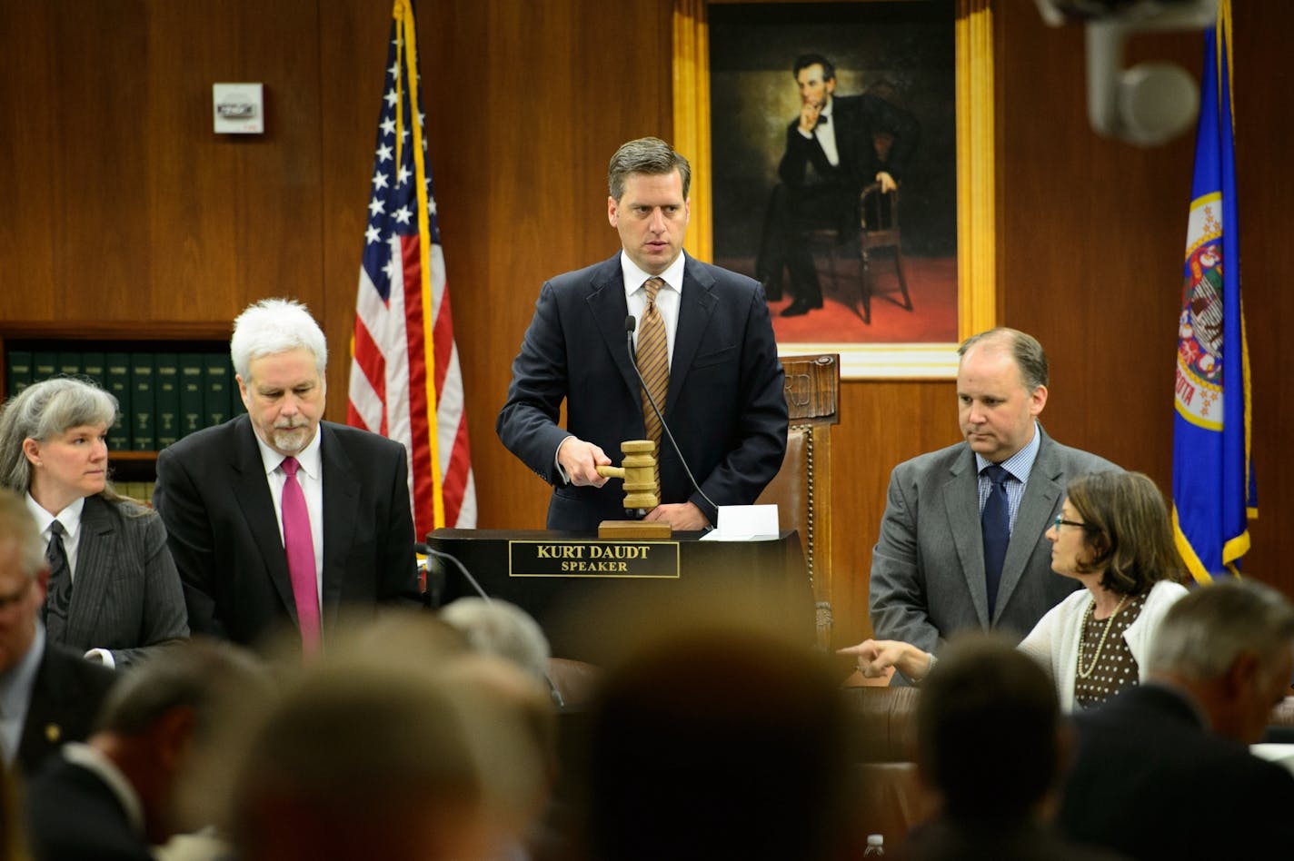 House Speaker Kurt Daudt brought the House to order at the start of this month's special session.