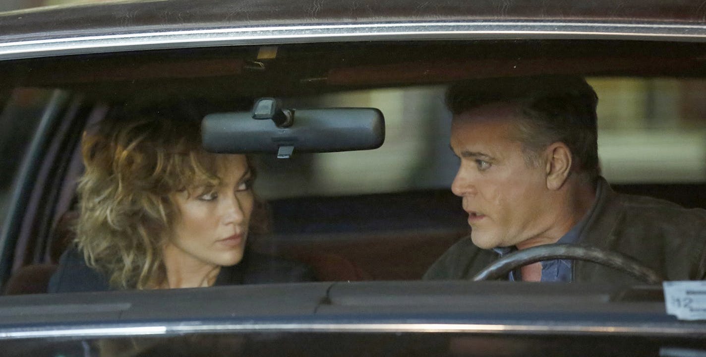 Jennifer Lopez as Harlee Santos, Ray Liotta as Bill Wozniak in "Shades of Blue." -- (Photo by: Peter Kramer/NBC) ORG XMIT: Season: 2015