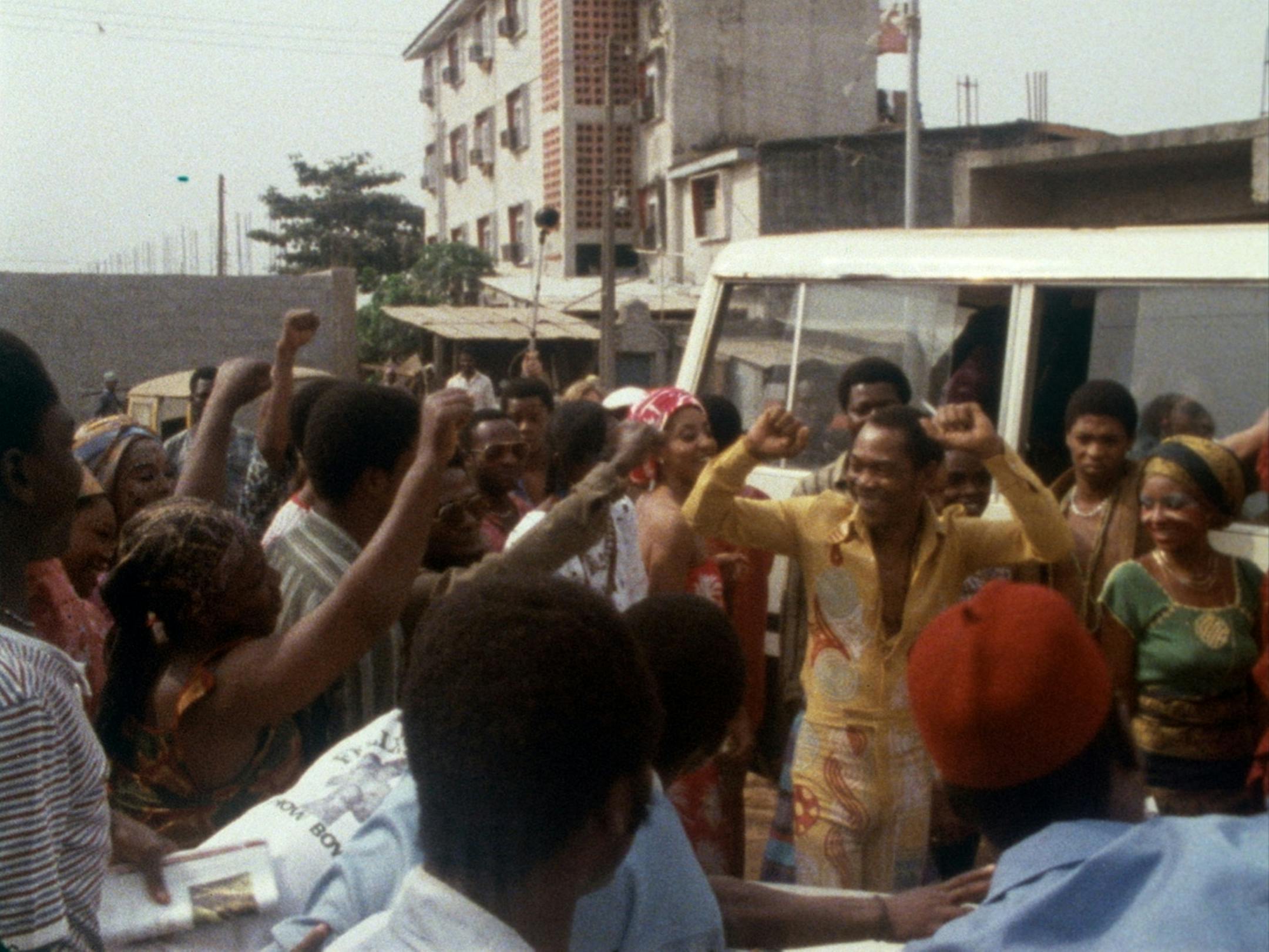 Fela Kuti in a scene from "Finding Fela!"