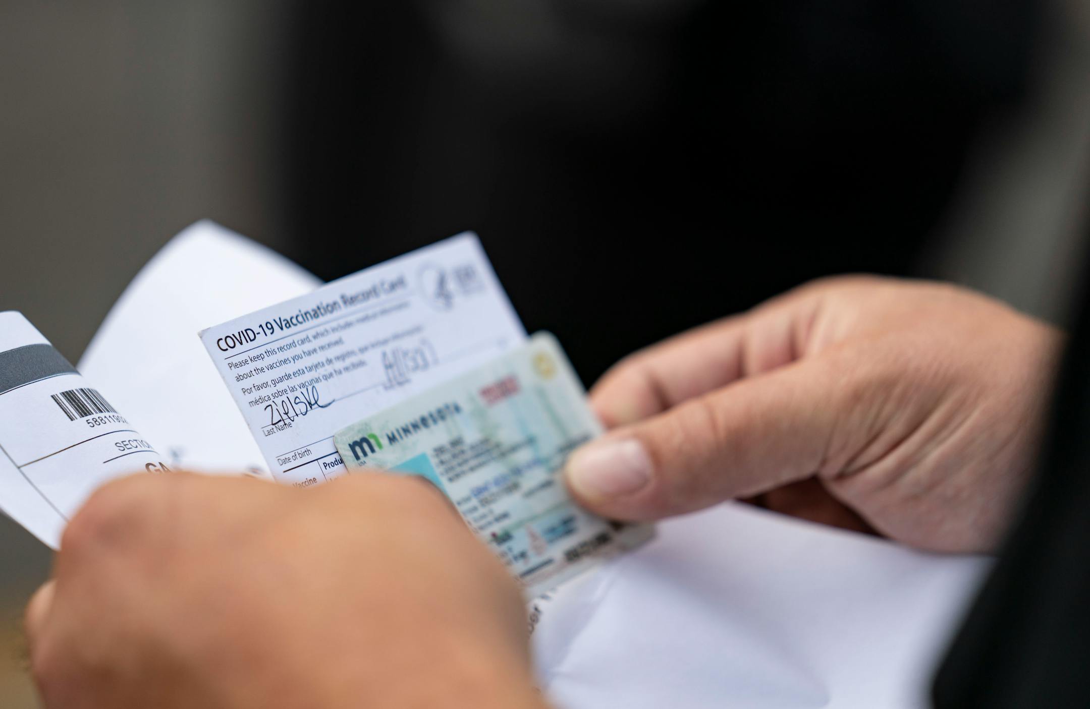 Security checked COVID-19 vaccination cards at the gate before allowing spectators to enter the Basilica Block Party on Friday evening.