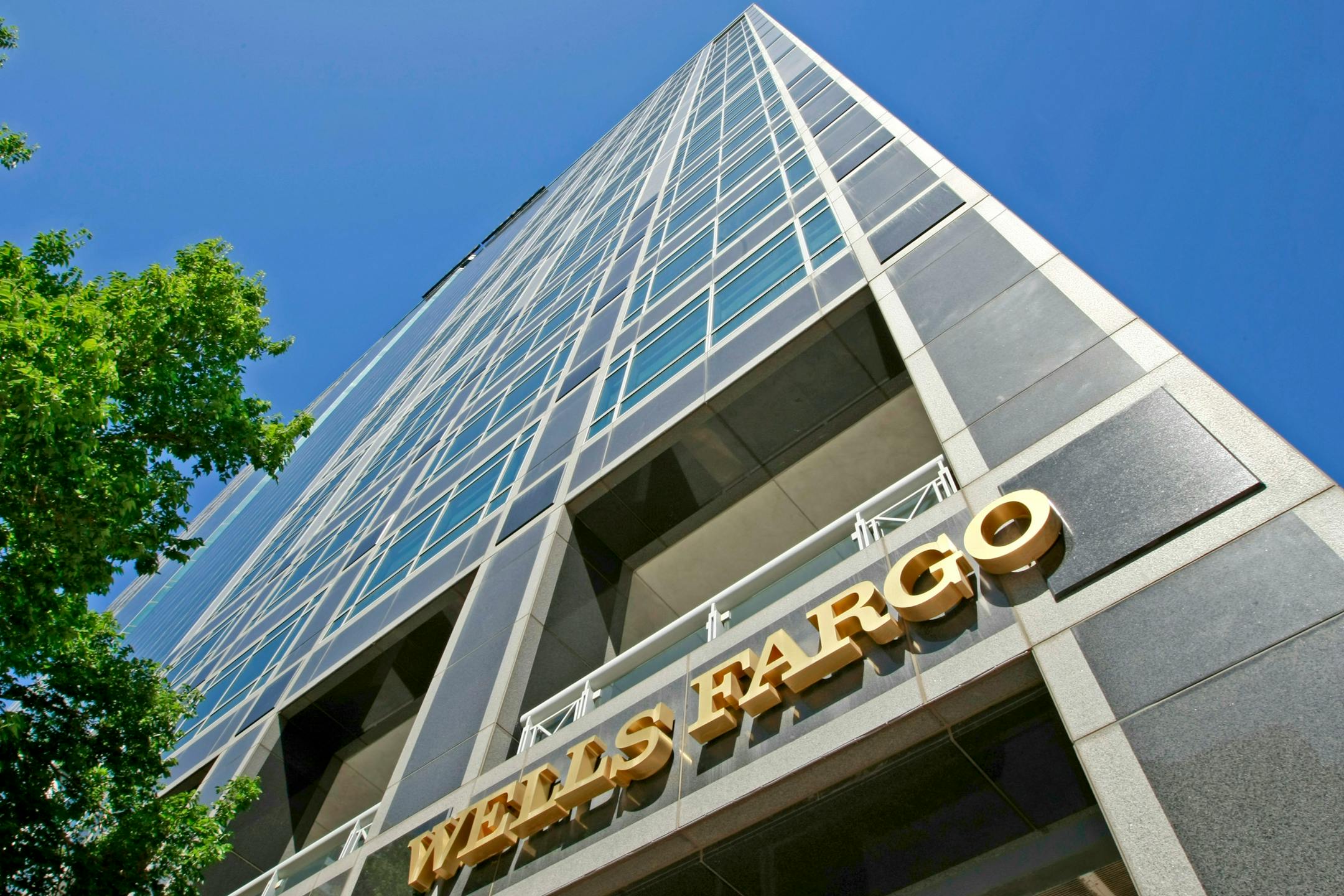 Wells Fargo Bank Center stands in Salt Lake City, Utah, U.S., on Monday, July 13, 2009. Wells Fargo & Co., the fourth-largest U.S. bank, will report second quarter results on July 22. Photographer: George Frey/Bloomberg
