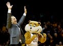 New Gophers football coach P.J. Fleck addressed the crowd at Williams Arena at halftime of the Minnesota-Ohio State men's basketball game.