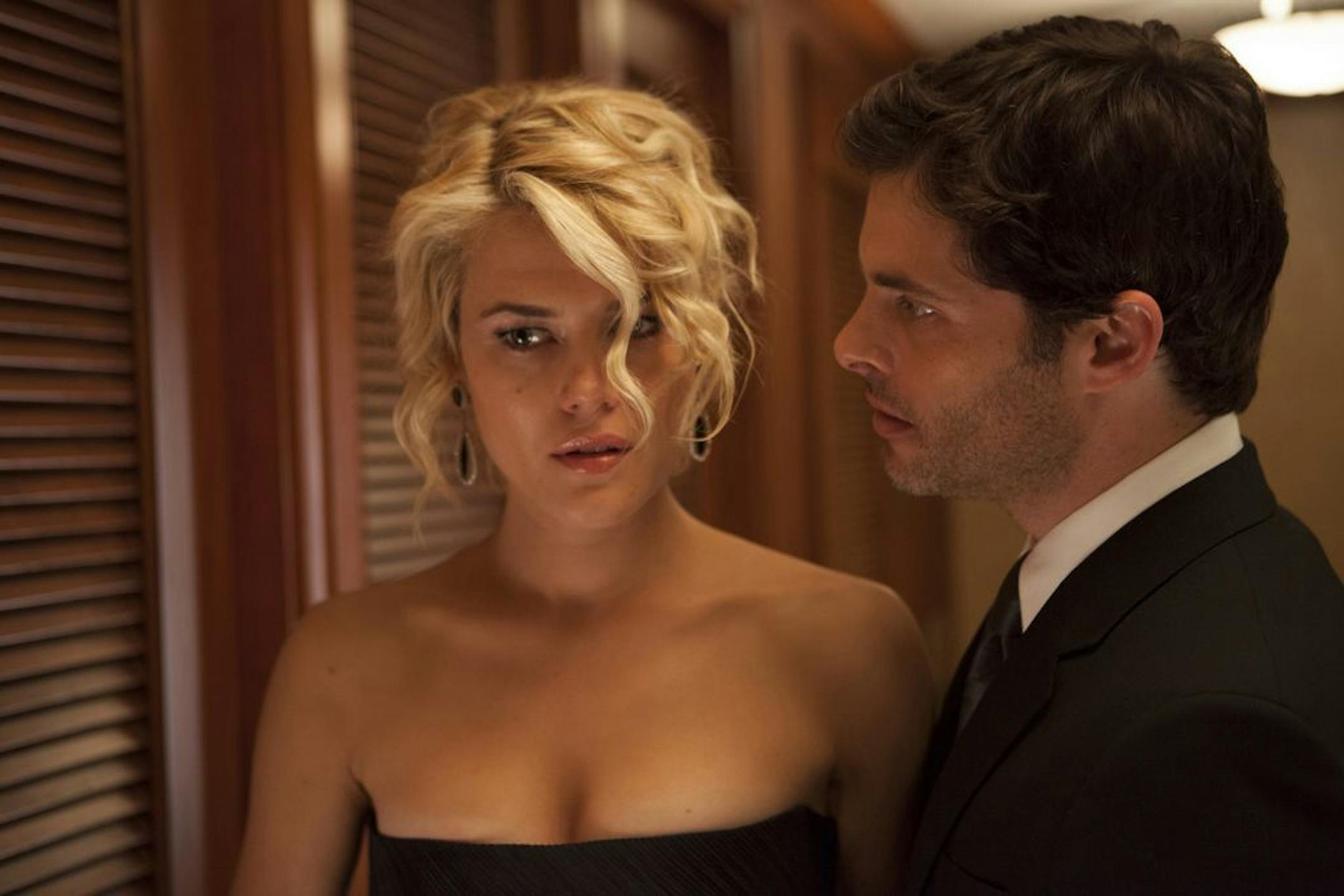 From left, Isabel Lucas and James Marsden star in the film "The Loft."