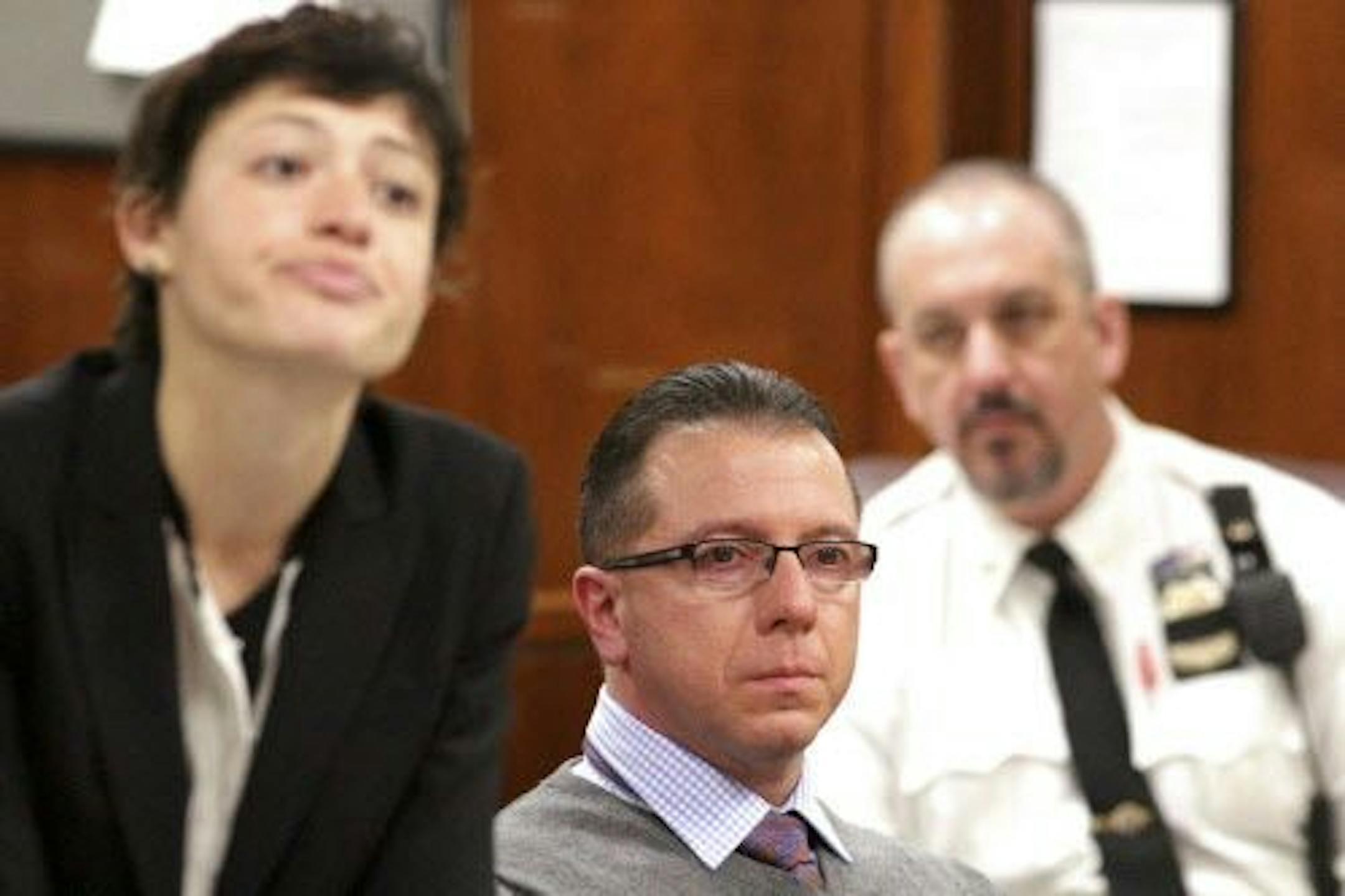 FILE -- Johnny Hincapie, one of seven men convicted of felony murder in the stabbing death of Brian Watkins, a tourist from Utah, in 1990, appears in court in New York, Feb. 19, 2015. On Tuesday, Oct. 6, 2015, a judge said that new evidence warranted a new trial after three witnesses testified that Hincapie was not on the subway platform where the fatal robbery took place.
