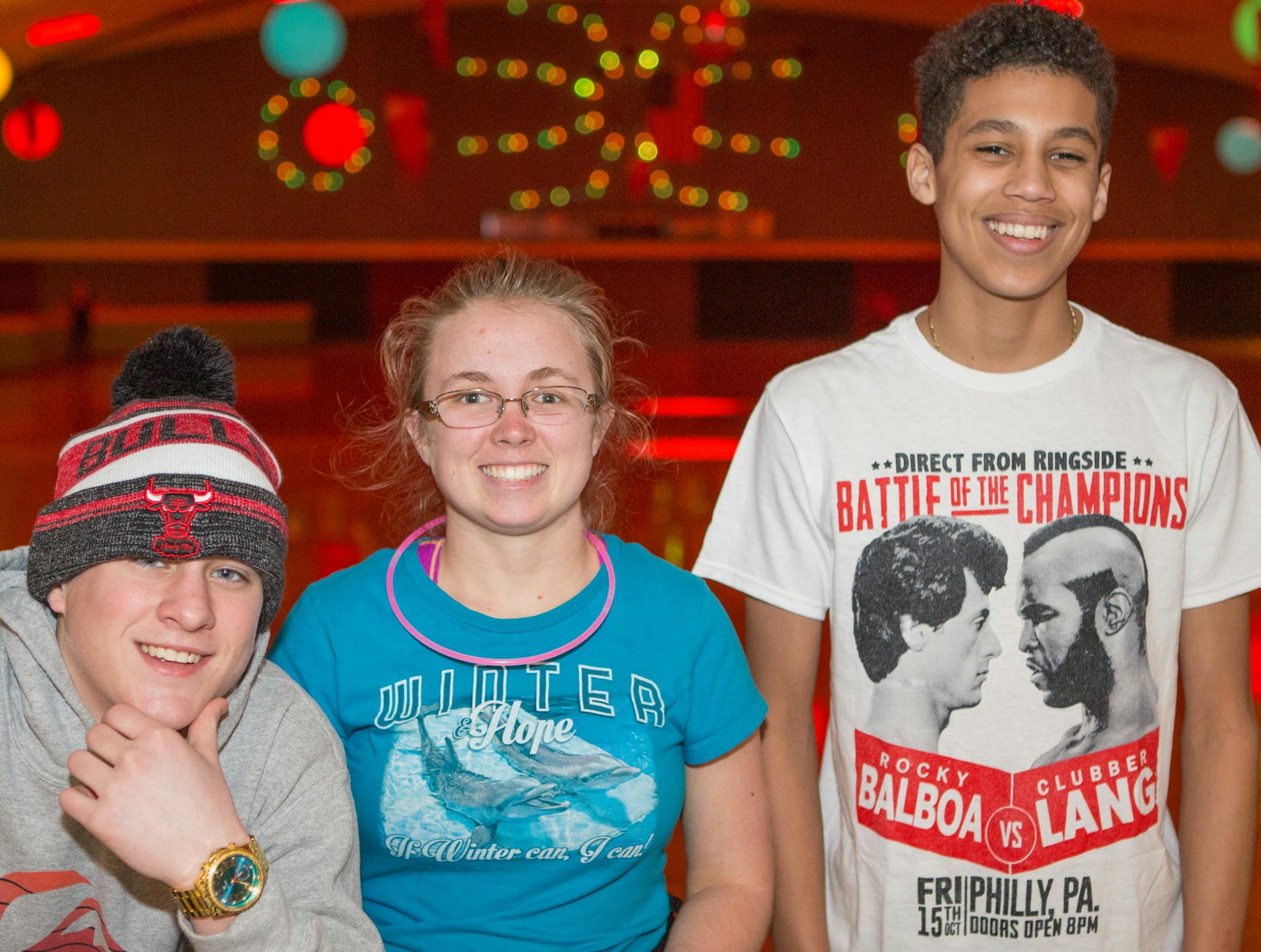 Eli Beyer, Jessica Niemi and Treyton Thomseth.