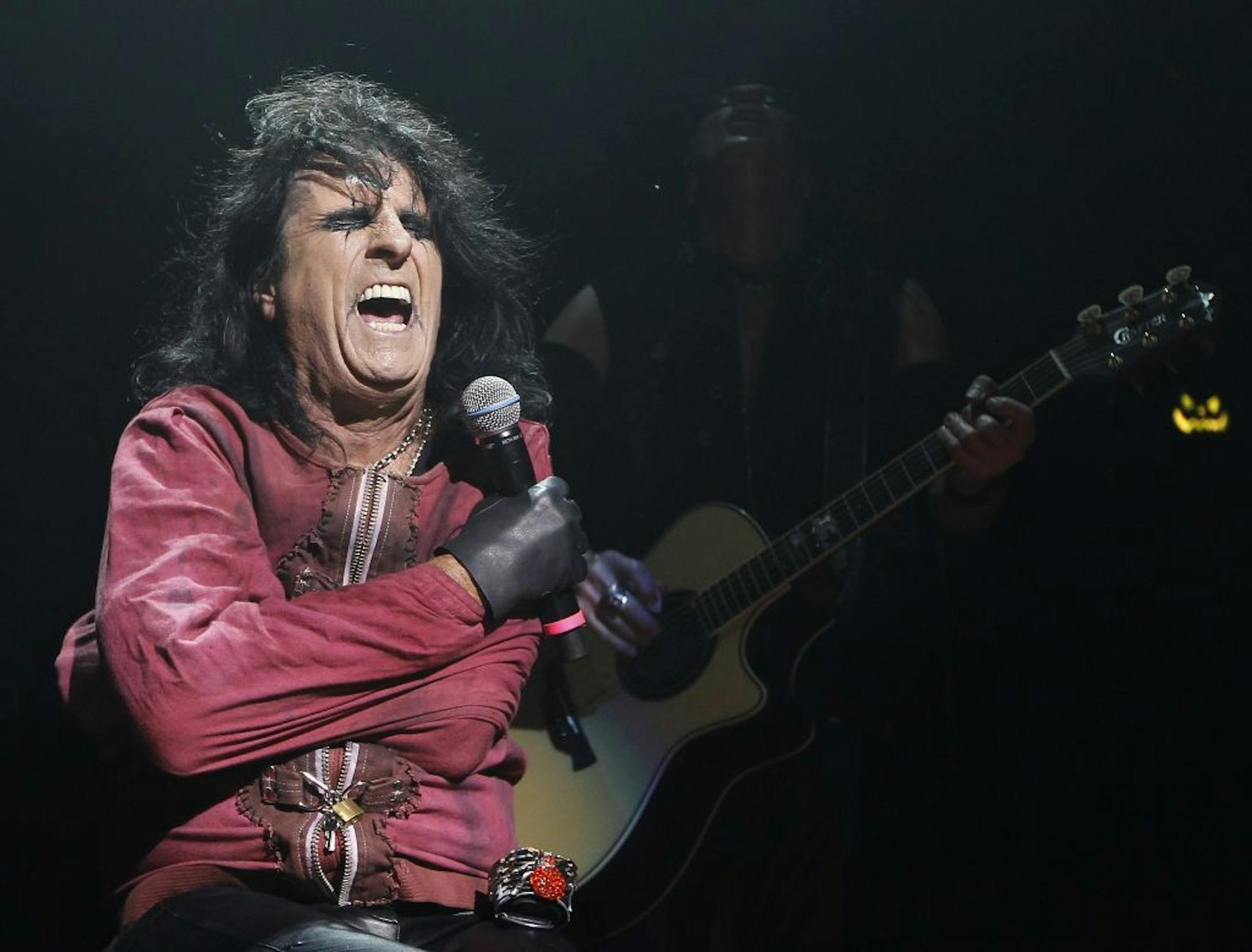 U.S musician Alice Cooper performs his 'Halloween Night of Fear' show at The Roundhouse in north London, Sunday, Oct. 31, 2010.