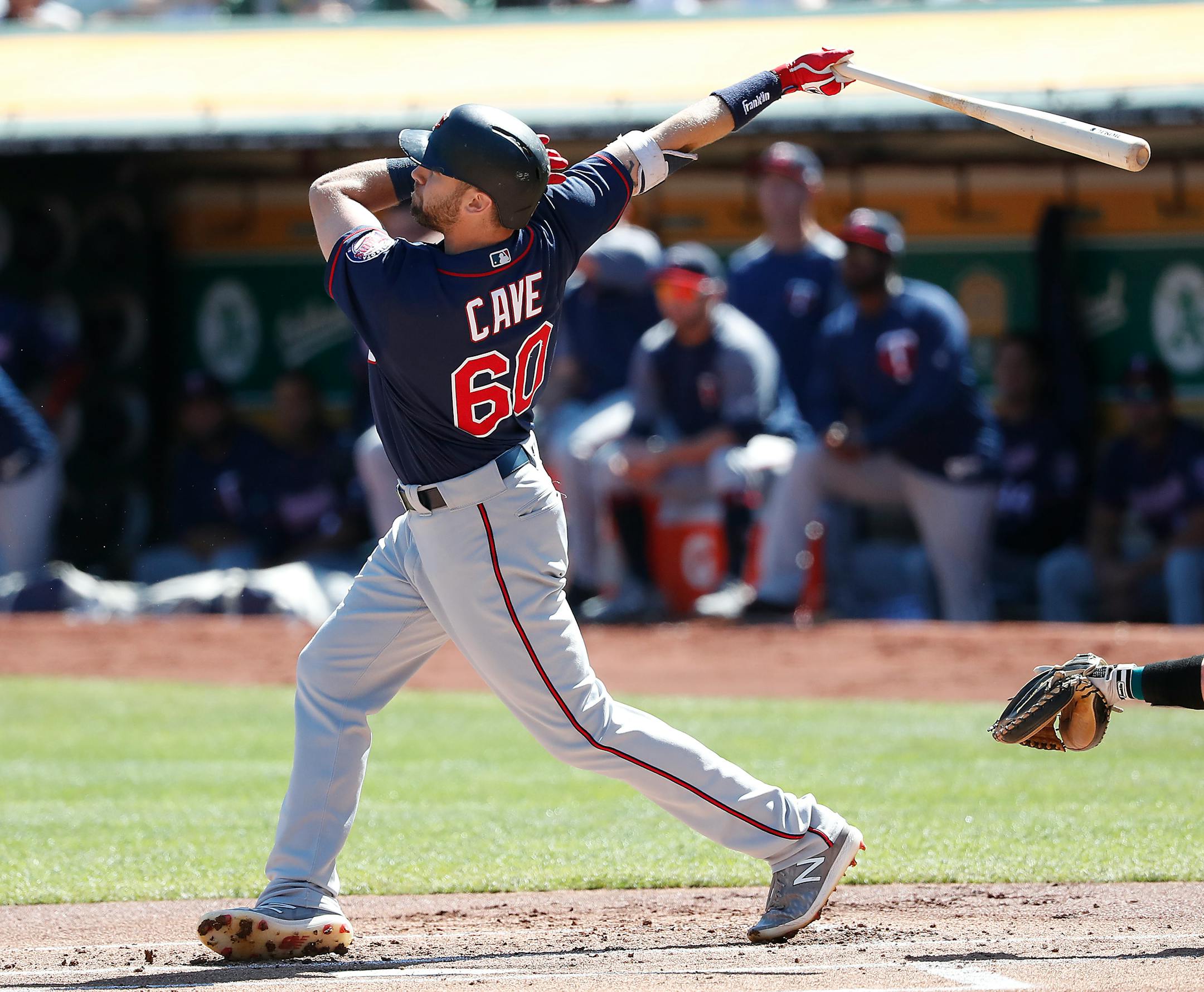 Jake Cave finished off a strong rookie season for the Twins on Sunday with his 13th home run, another 420-footer to straightaway center field that helped carry Minnesota to its sixth consecutive victory.