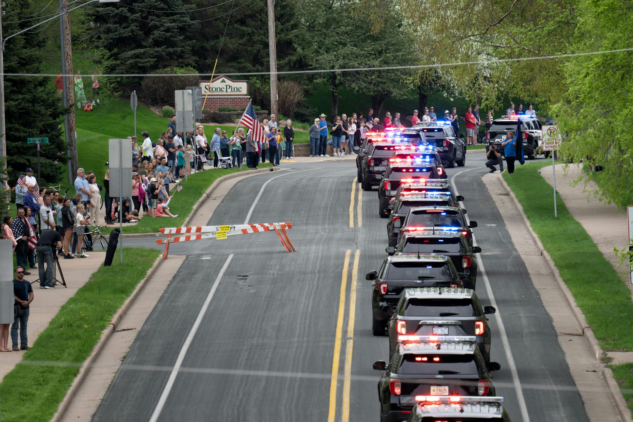 Over a thousand law enforcement officers from around the U.S. gathered for Funeral services for St. Croix County Sheriff's Deputy Kaitie Leising who was shot and killed on Saturday evening Friday, May 12, 2023  Hudson, Wis.