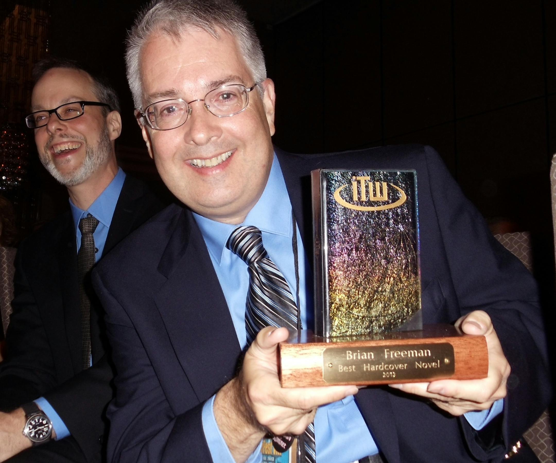 Brian Freeman of Woodbury wins the best hardcover book award from the Thriller Awards in New York. handout photo from the author.
