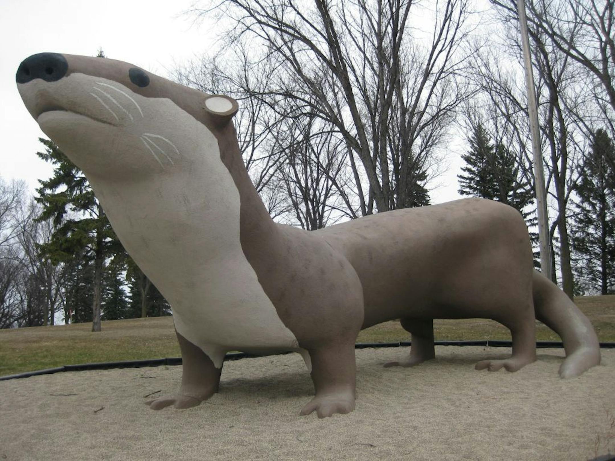 40-foot-long statue of Otto overlooks Grotto Lake.