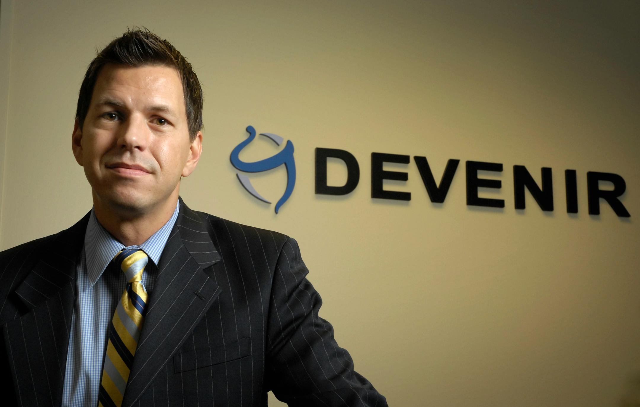 GLEN STUBBE � gstubbe@startribune.com -- Wednesday, March 19, 2008 -- Edina, Minn. -- Eric Remjeske, president Devenir, which he said is French for "become."