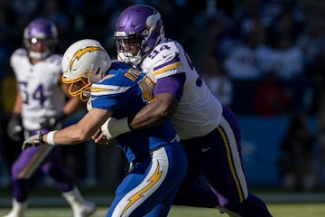 Jaleel Johnson sacked Los Angeles Chargers quarterback Philip Rivers in the second quarter last December